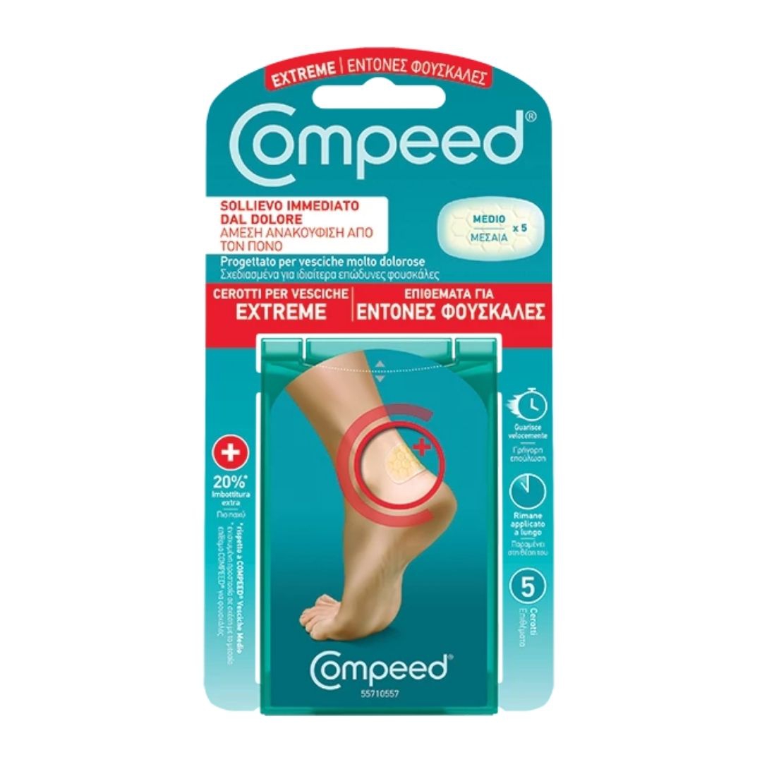 Compeed Cerotti Per Vesciche Extreme Sollievo Rapido dal Dolore 5 Pezzi