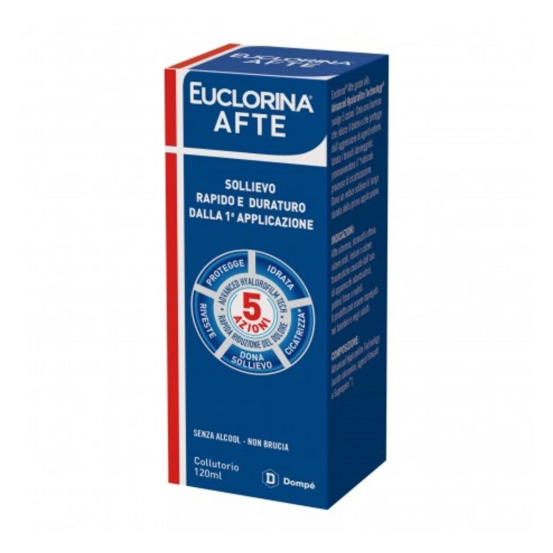 Euclorina Afte Collutorio Sollievo Rapido E Duraturo 120 ml