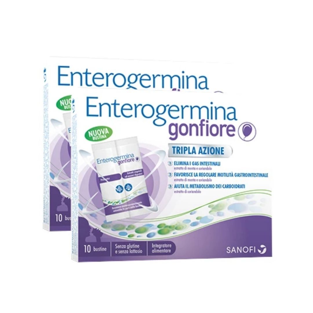 Enterogermina Gonfiore Integratore a base di Probiotici 10 + 10 Bustine