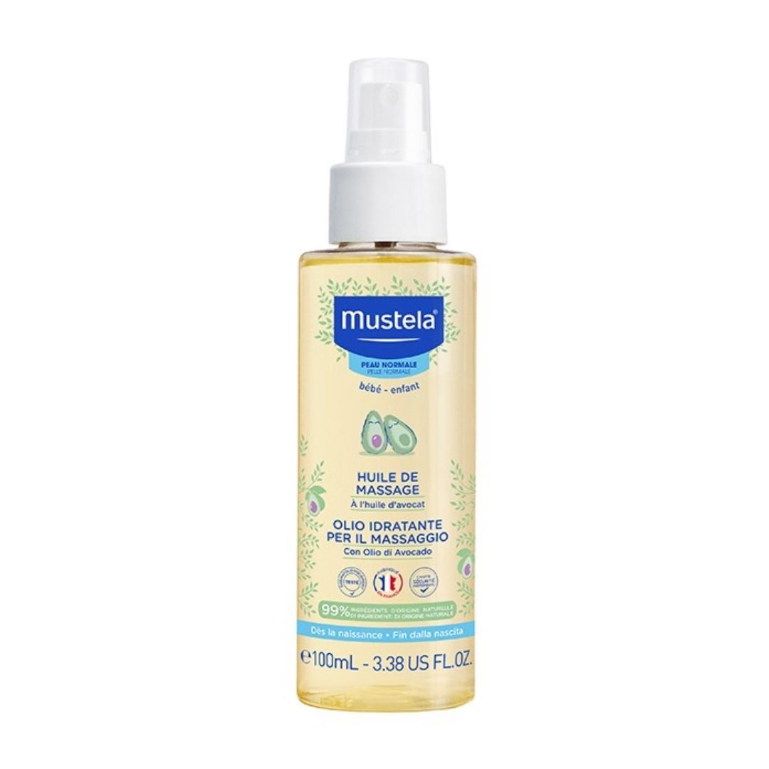 Mustela Olio Idratante Massaggio con Olio di Avocado per Pelle Normale 100 ml