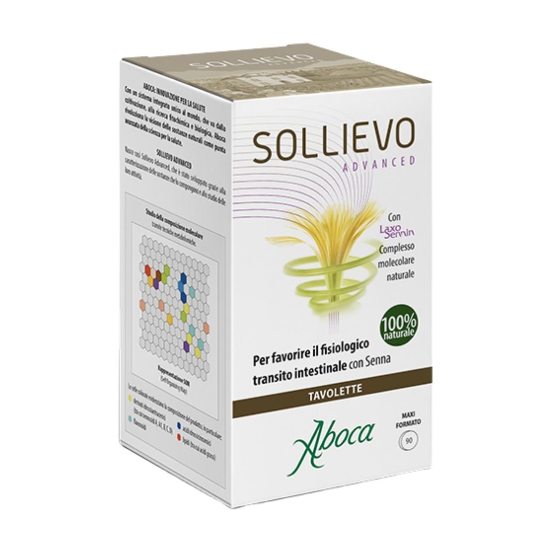 Aboca Sollievo Advanced Integratore per il Transito Intestinale 90 Tavolette