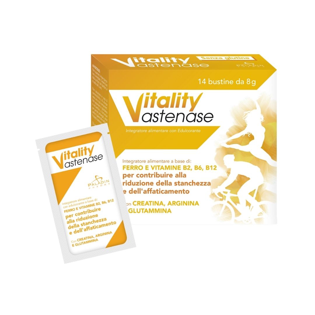 Vitality Astenase New Integratore per la Stanchezza con Bioperine 14 Bustine