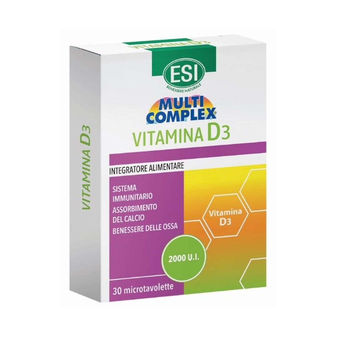 Esi Multicomplex Vitamina D3 Integratore per il Sitema Immunitario 30 tavolette