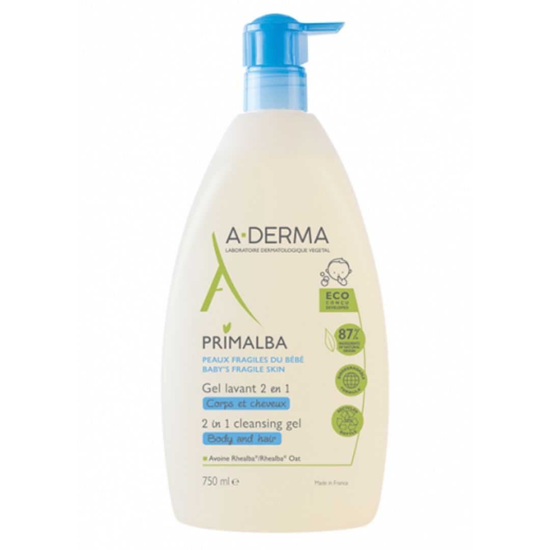 A-Derma Primalba Gel Lavante 2 in 1 Corpo e Capelli 750 ml