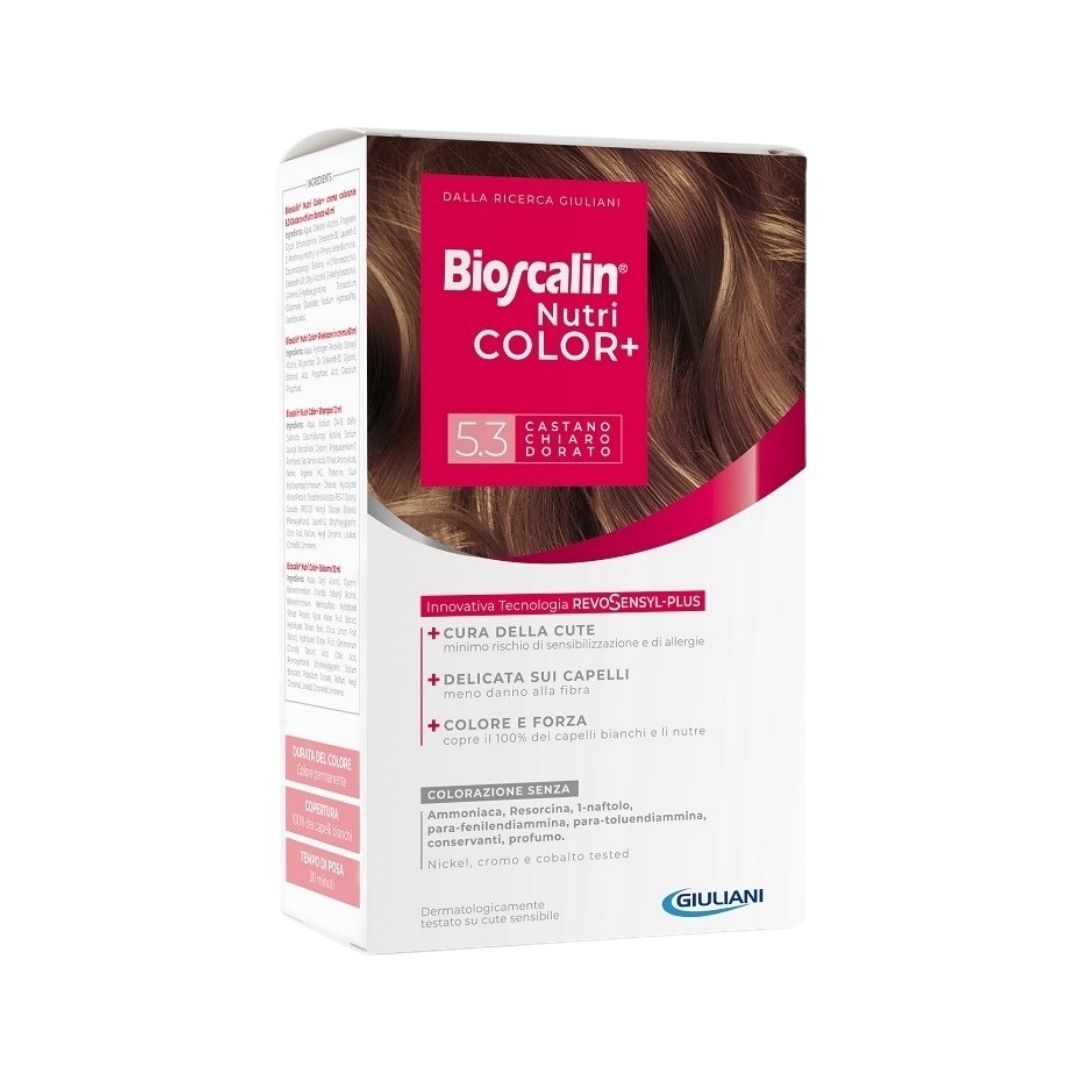 Bioscalin Nutricolor Plus Colorazione Permanente Tintura 5,3 Castano Chiaro Dora