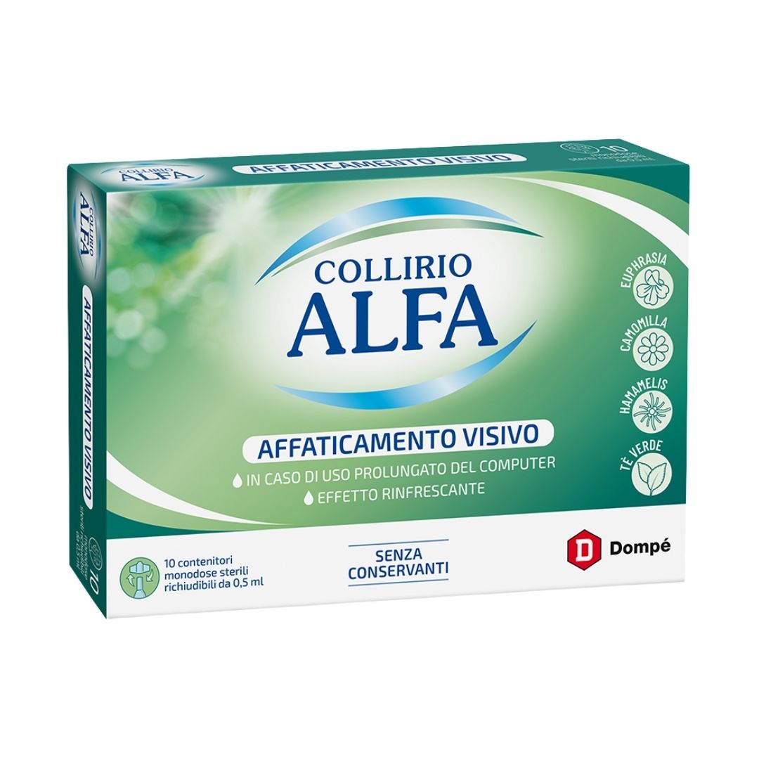 Collirio Alfa Affaticamento Visivo Rinfrescante Lenitivo 10 contenitori monodose