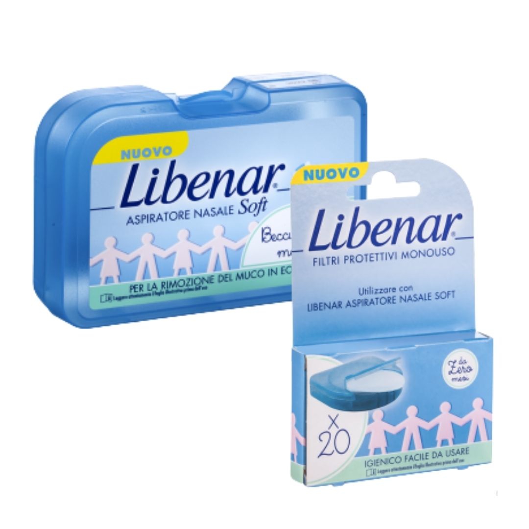 Libenar Aspiratore Nasale Soft + 20 Filtri Protettivi Monouso