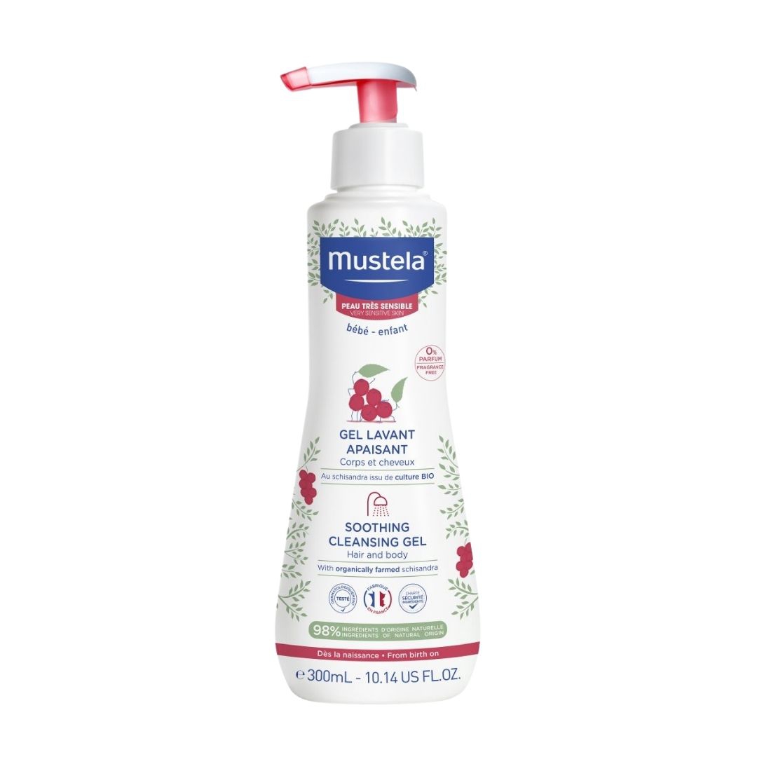 Mustela Gel Detergente Lenitivo per Pelli Sensibili 300 ml