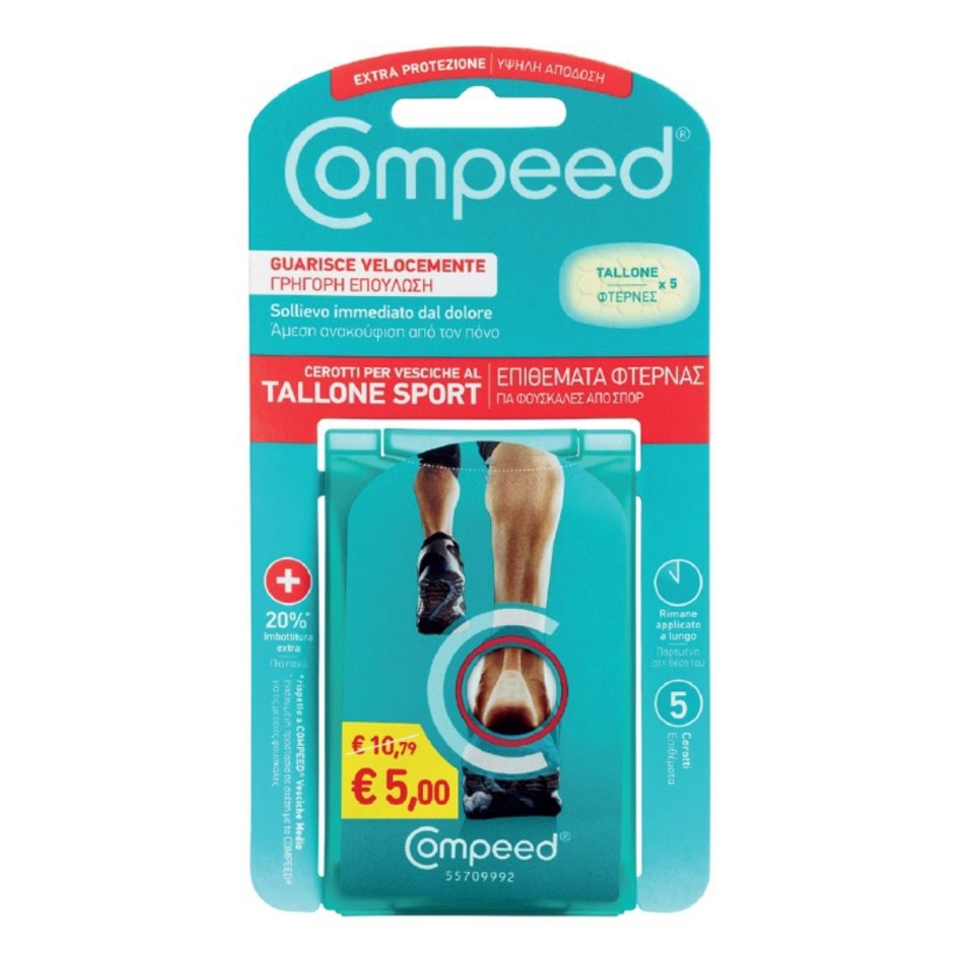 Compeed Cerotti Per Vesciche Al Tallone Sport 5 Pezzi