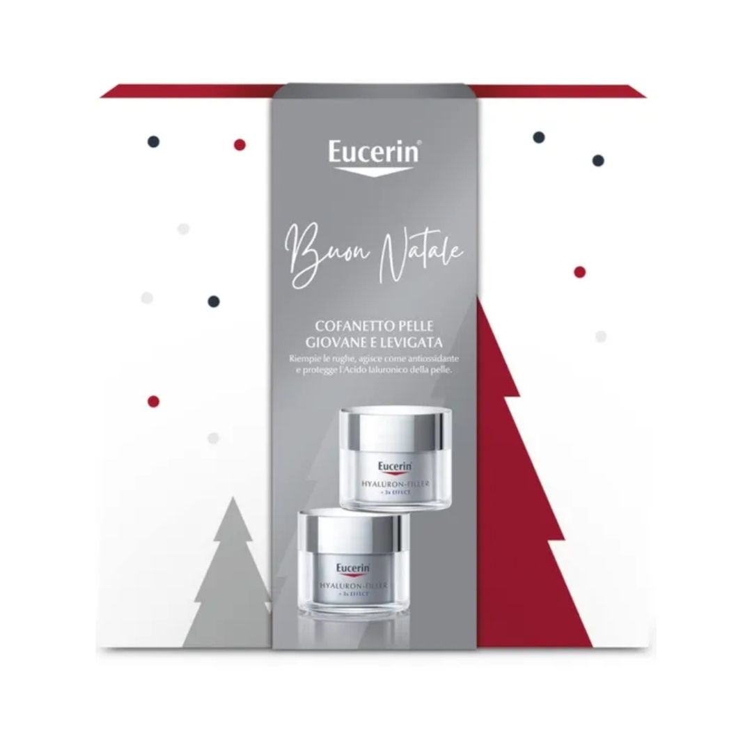 Eucerin Xmas Cofanetto Hyaluron Filler+ 3X Effect Crema Giorno 50ml+Notte 50ml