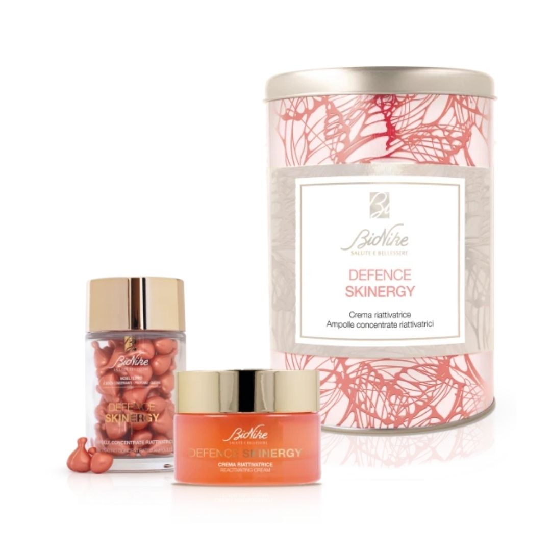Bionike Defence Skinergy Kit Natale Crema Riattrivatrice + Ampolle Concentrate