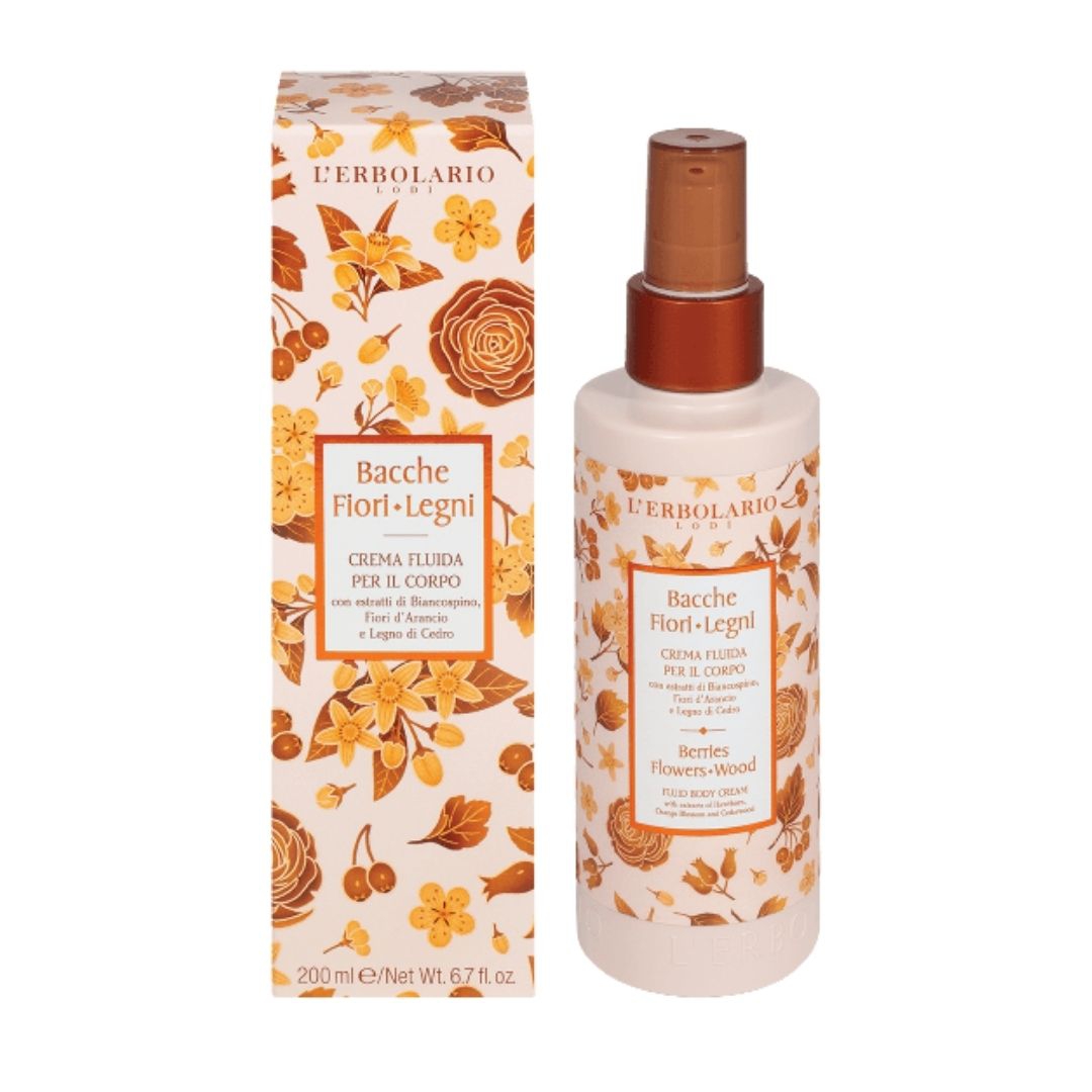 L'erbolario Bacche Fiori Legni Crema Fluida Corpo 200 ml