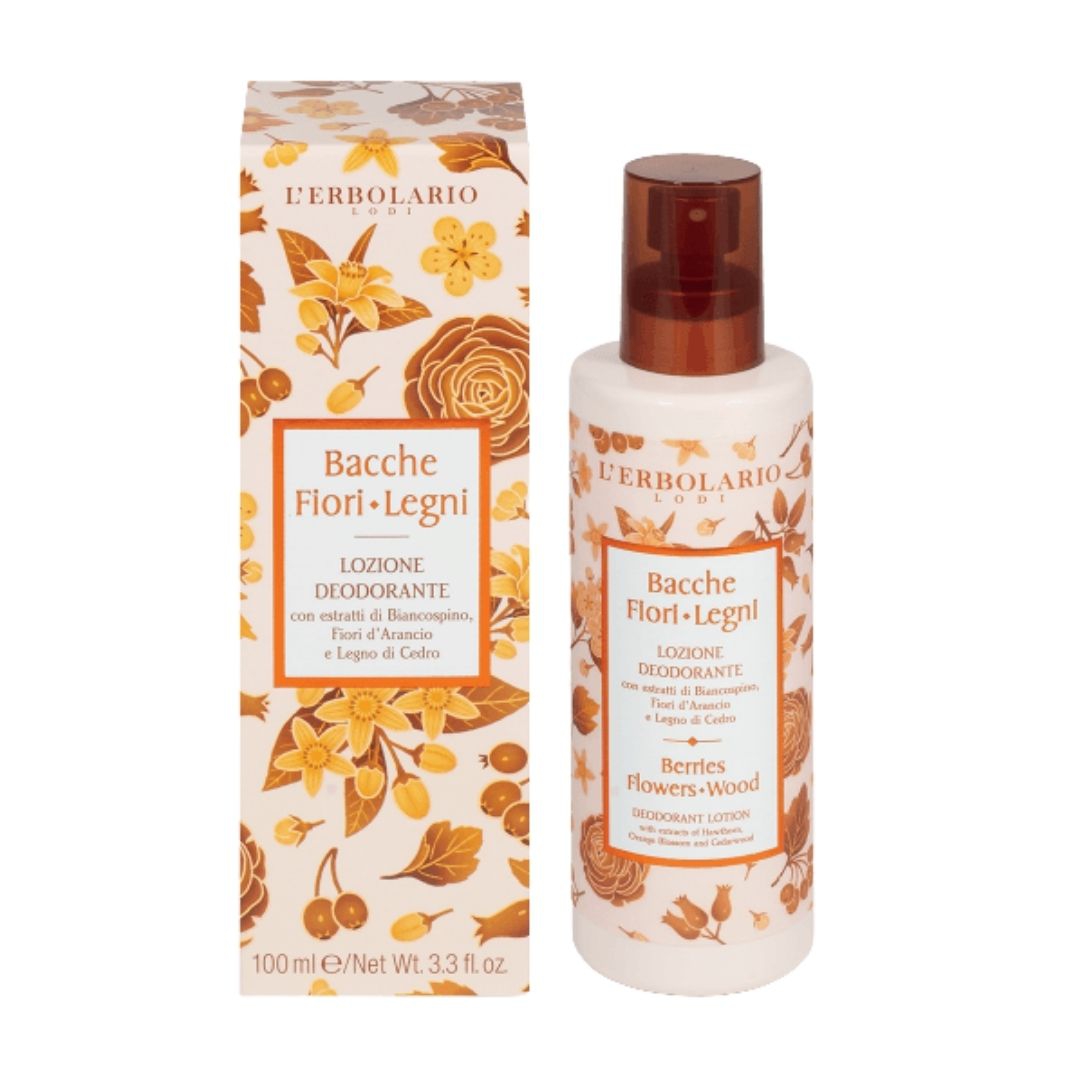 L'erbolario Bacche Fiori Legni Lozione Deodorante Delicata 100 ml