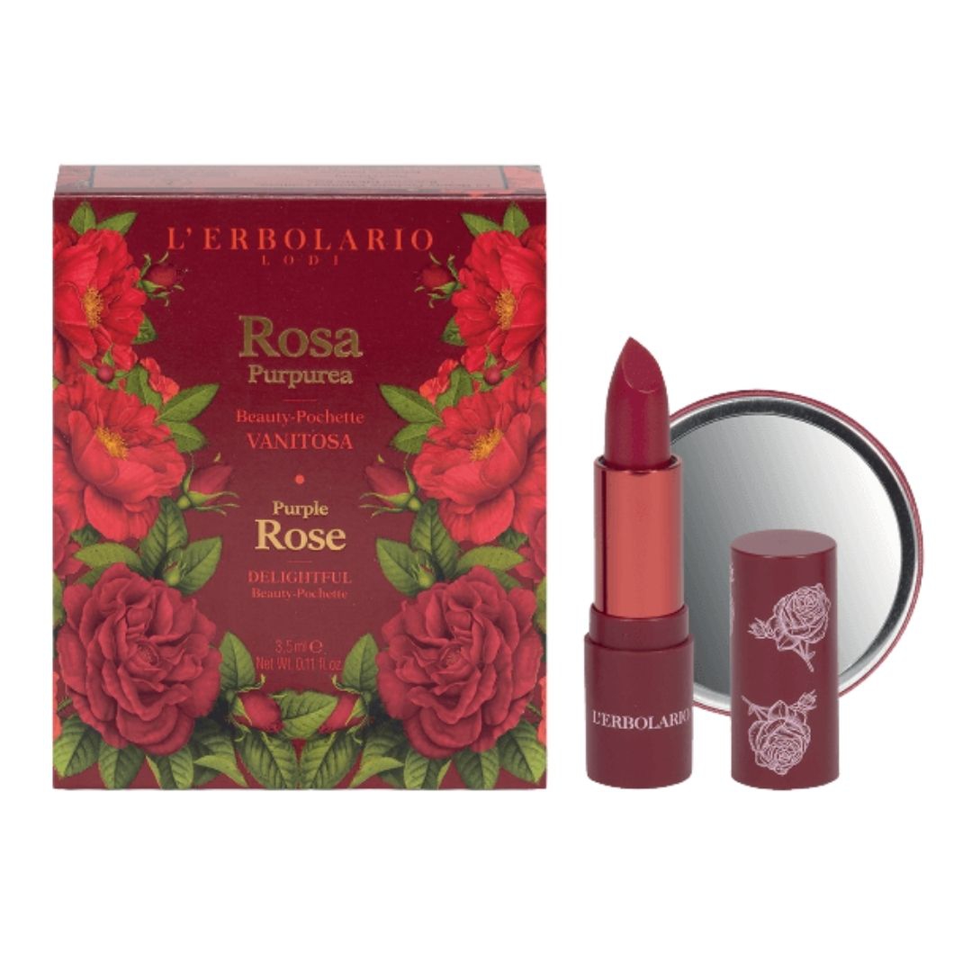 L'erbolario Rosa Purpurea Beauty Vanitosa Rossetto Effetto Seta+ Specchietto