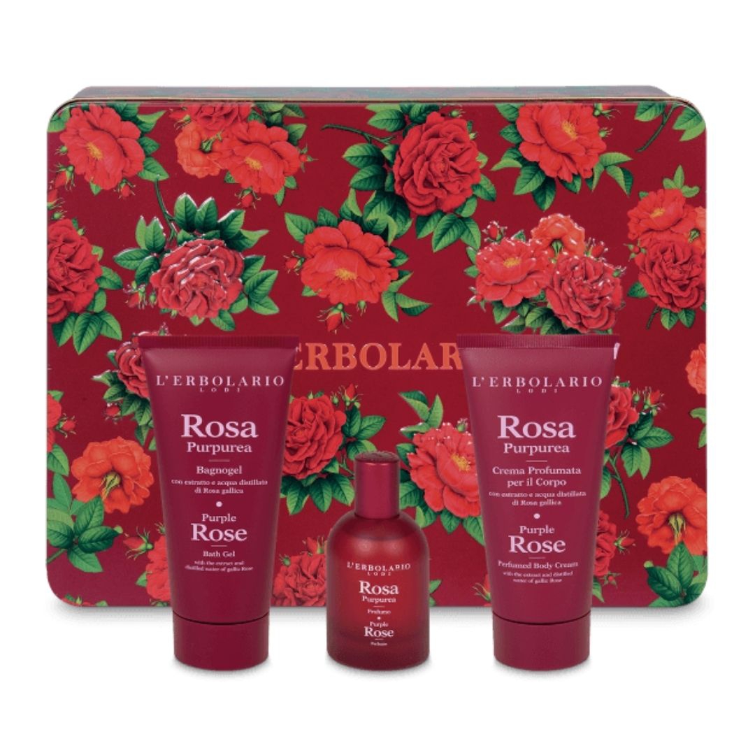 L'erbolario Rosa Purpurea Segreti Bellezza Bagnogel + Crema Corpo + Profumo