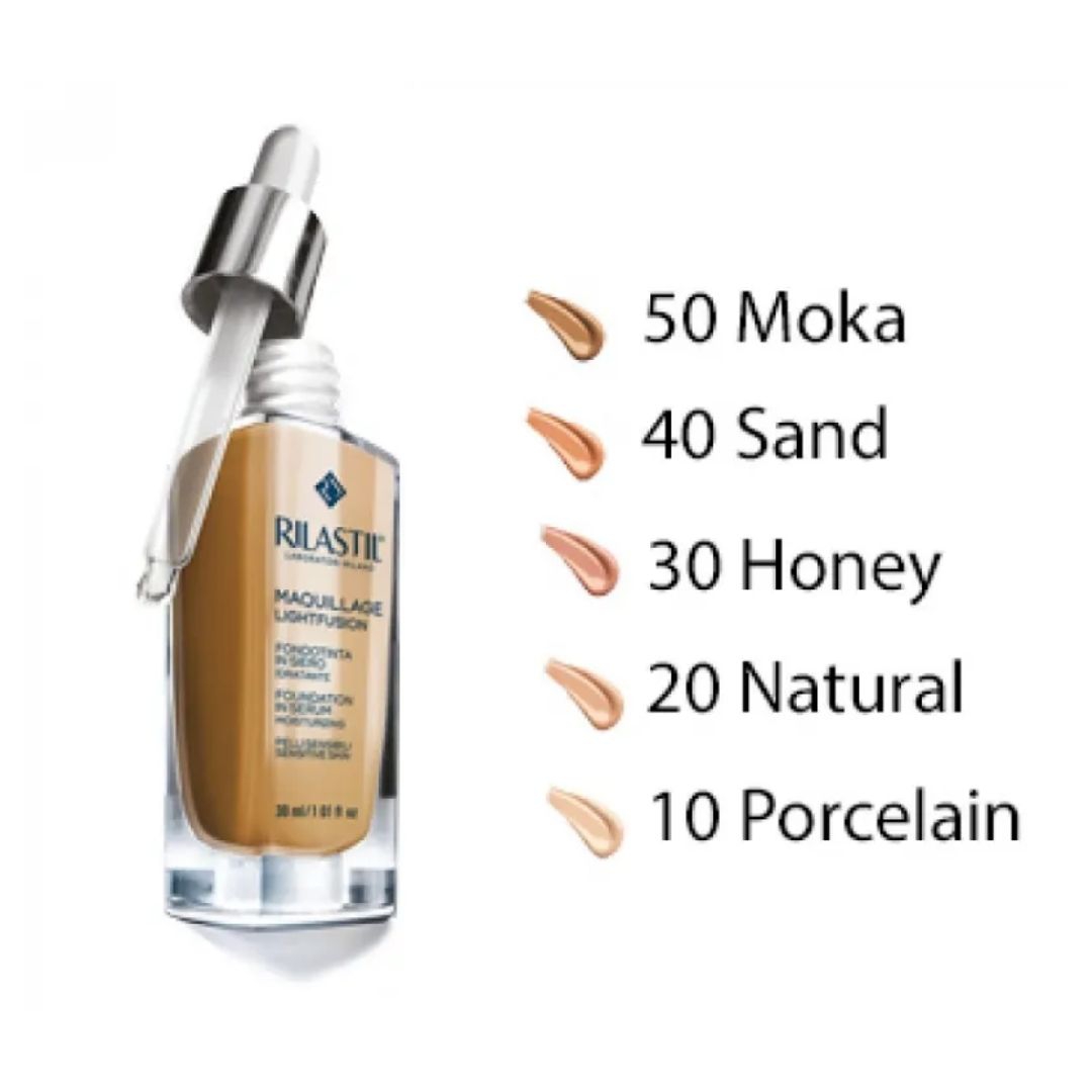 Rilastil Maquillage Fondotinta Siero Idratante Protettivo 10 Procellana 30 ml