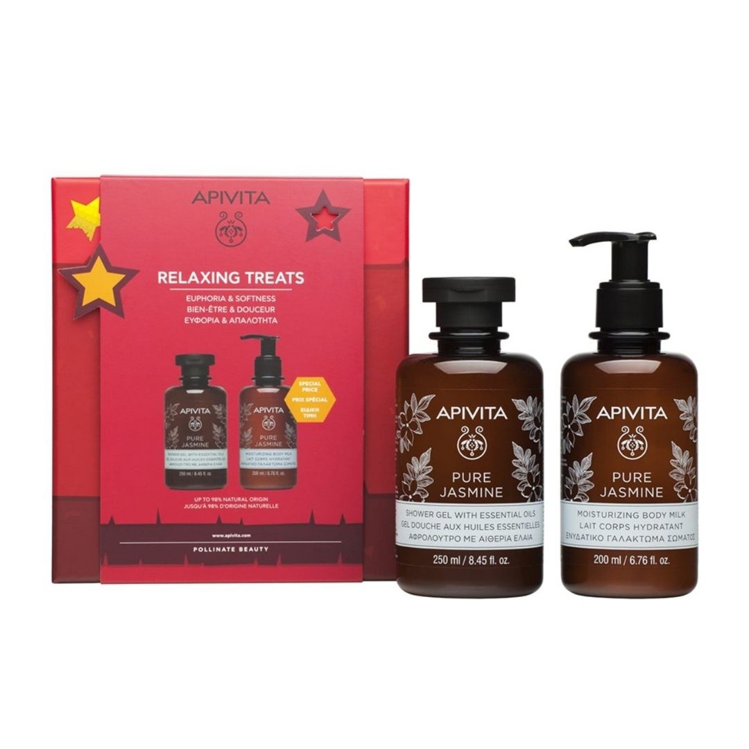 Apivita Relaxing Treats Cofanetto Pure Jasmine Gel Doccia + Crema Corpo