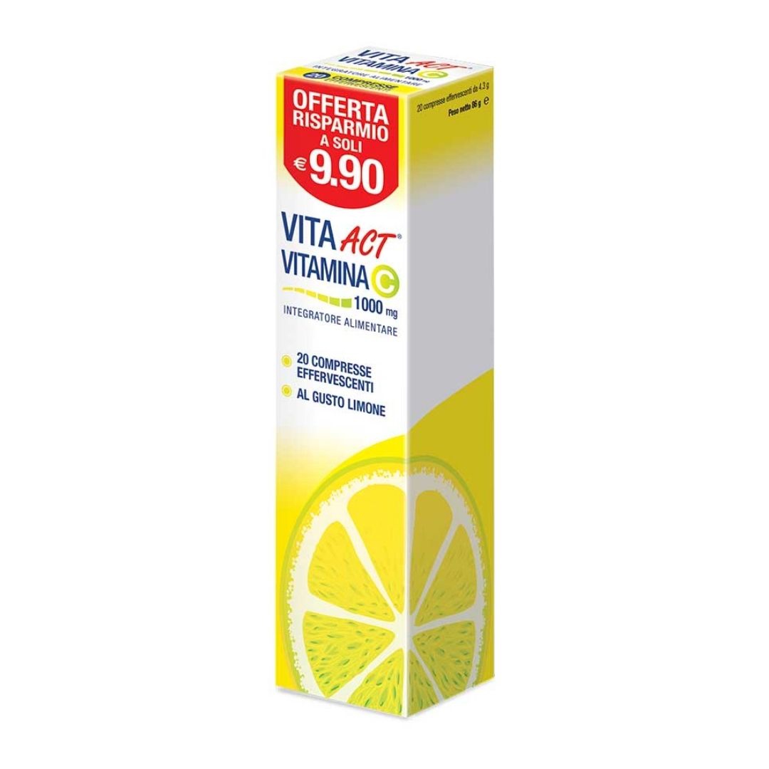 Vitamina C Act 1000 Integratore Sistema Immunitario 20 Compresse Effervescenti