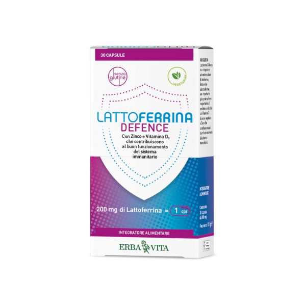 Erba Vita Lattoferrina Defence Integratore per il Sistema Immunitario 30 Capsule