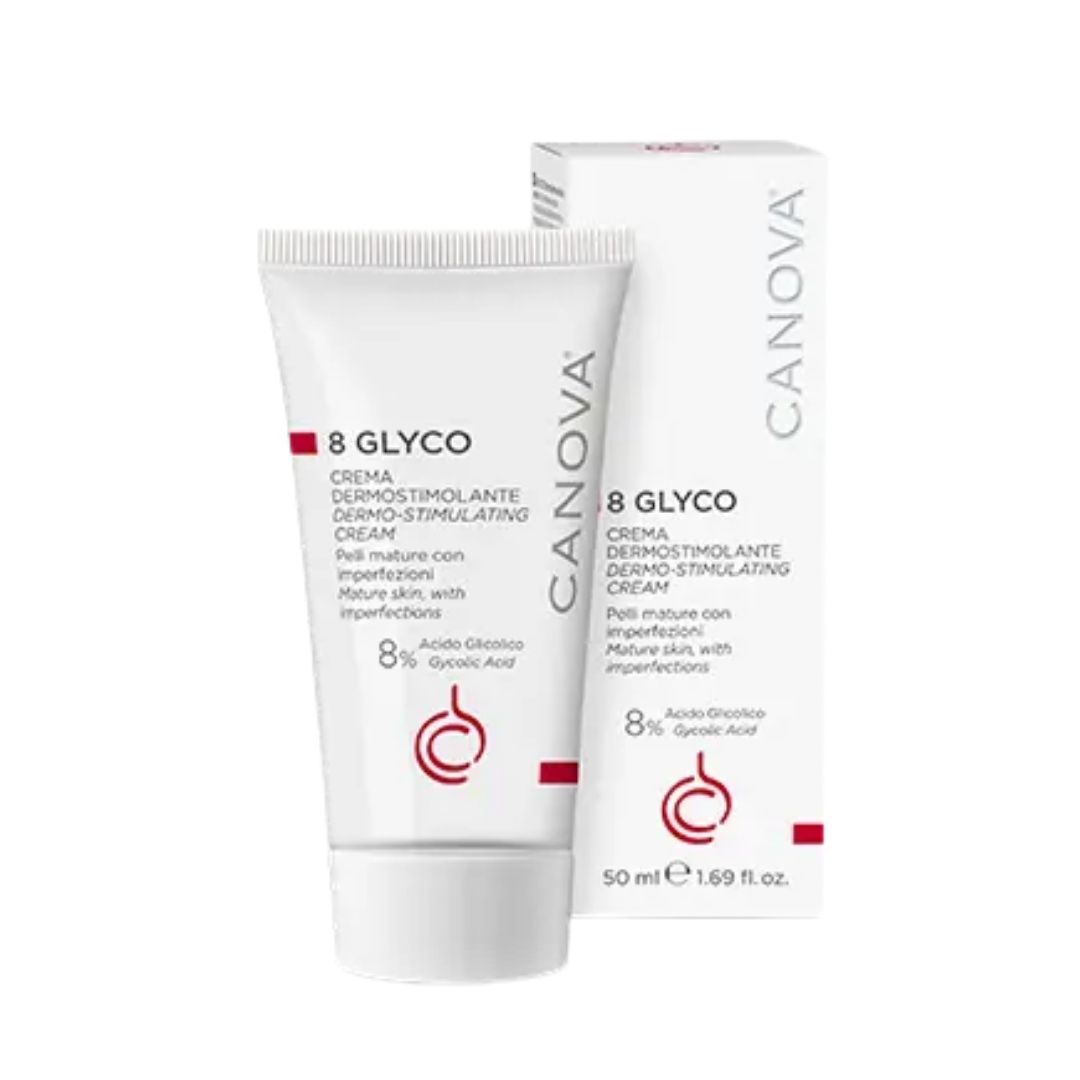 8 Glyco Crema Viso Dermostimolante per Pelli Mature con Imperfezioni 50 ml