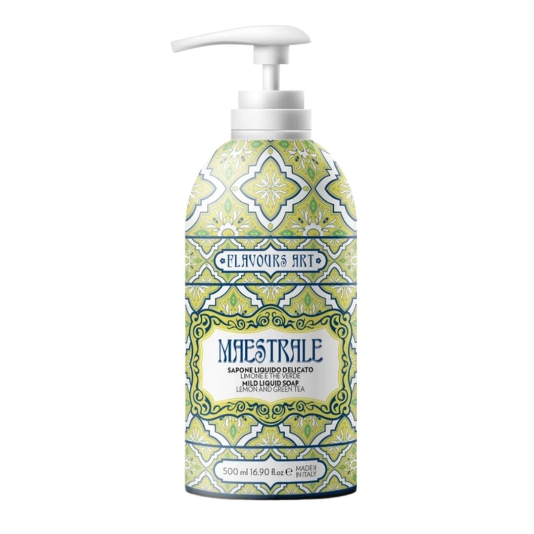 Flavours Art Maestrale Sapone Liquido Delicato per Viso Corpo e Mani 500 ml