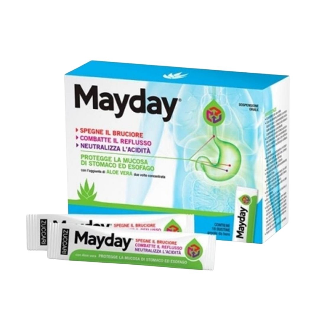 Zuccari Mayday per il Reflusso Gastroesofageo 24 Bustine Alla Menta 10 ml