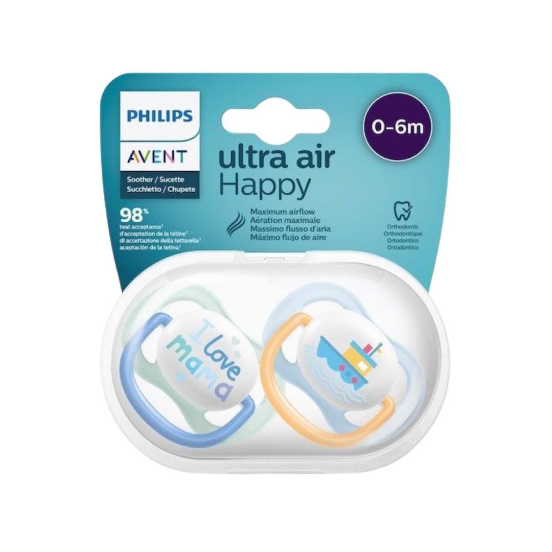 Philips Avent Ultra Air Succhietto Papa/boat Maschio 6-18 Mesi 2 Pezzi