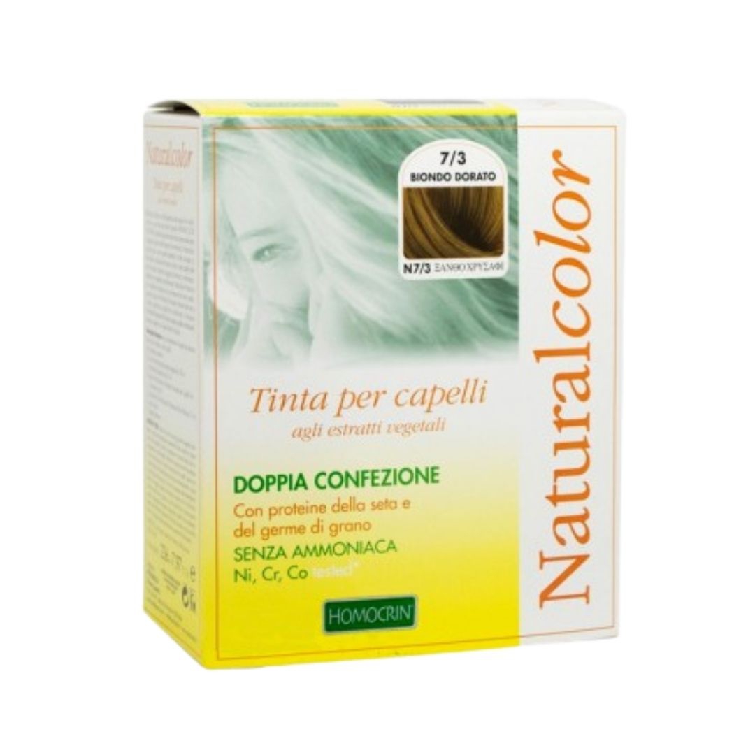 Naturalcolor Tinta Capelli 7/3 Biondo Dorato Senza Ammoniaca Doppia Confezione