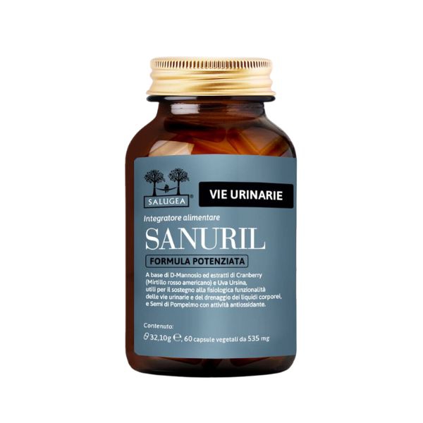 Salugea Sanuril Formula Potenziata Integratore per le Vie Urinarie 60 Capsule