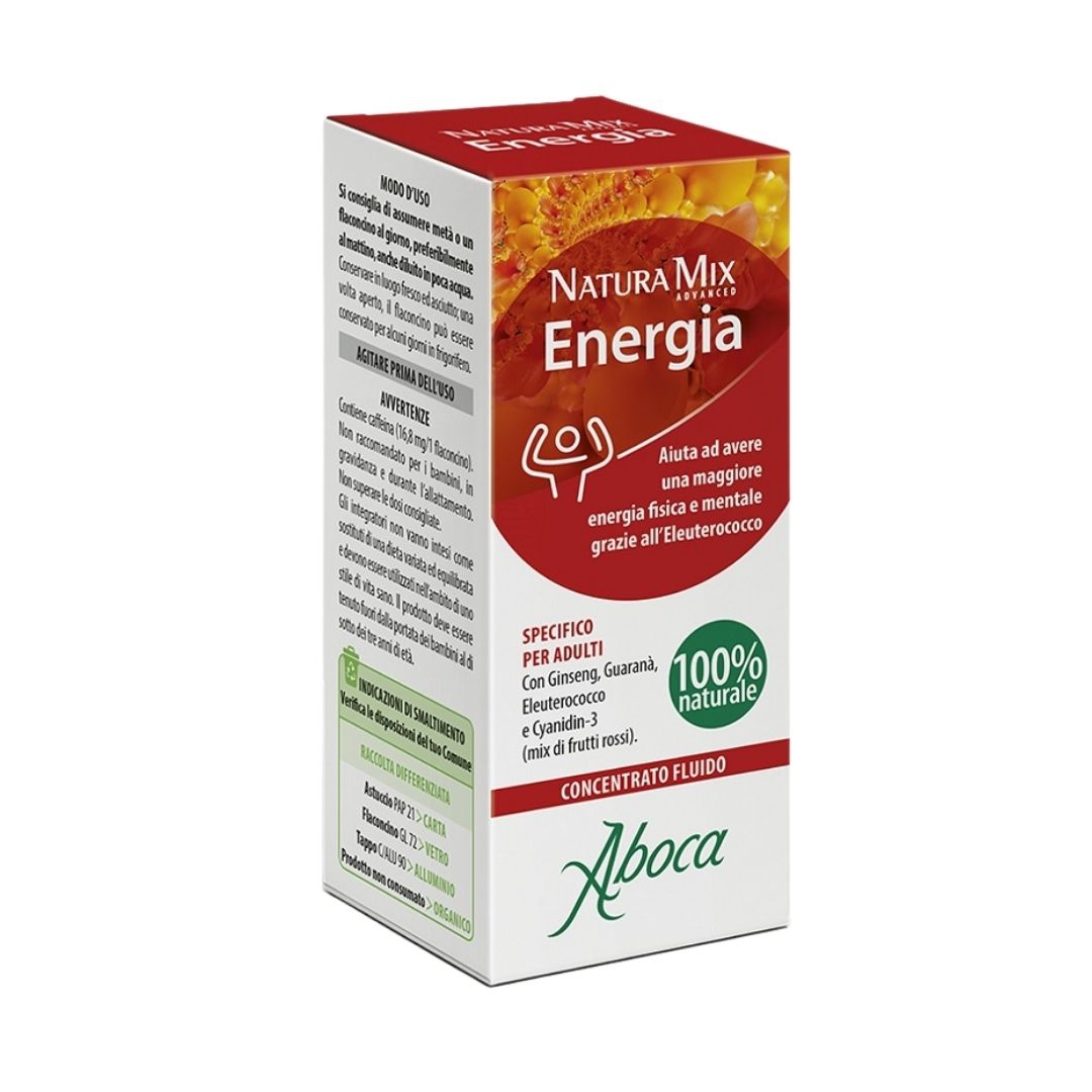 Aboca Natura Mix Advanced Energia Integratore 1 Flaconcino Da 15 G