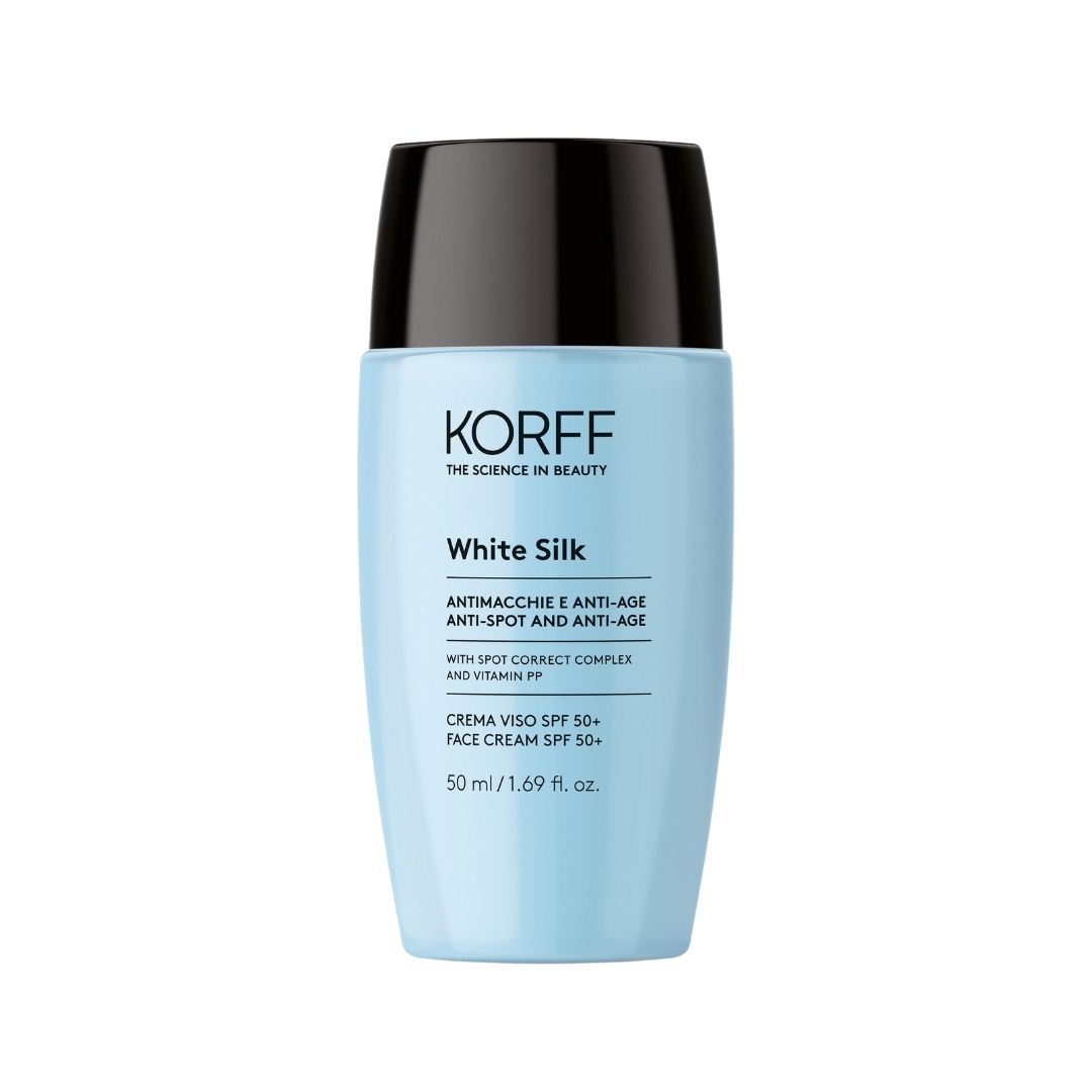 Korff White Silk Crema Viso Antimacchie e Antiage SPF50 50ml