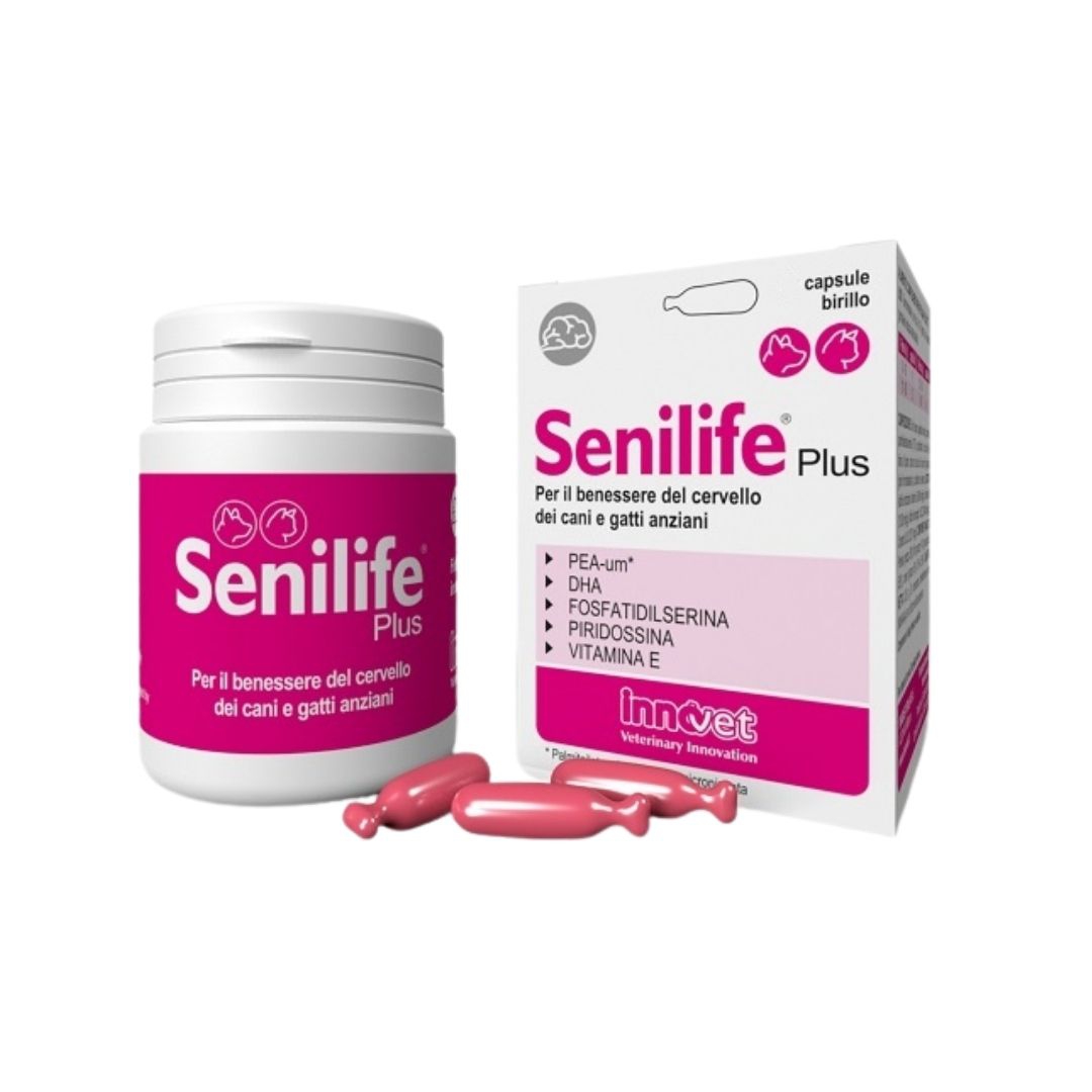 Senilife Plus per il Benessere Mentale di Cani e Gatti Anziani 60 capsule