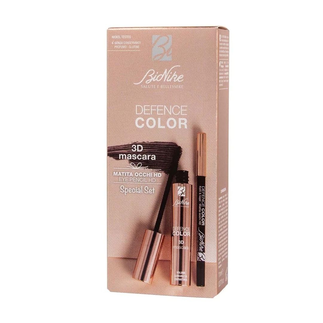 Bionike Defence Color Special Set 3D Mascara Volume Lunghezza Matita Hd 301 Nera