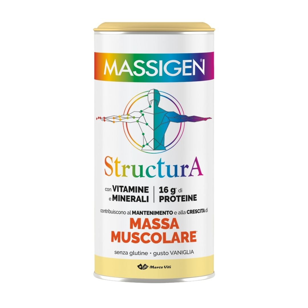 Massigen Structura Vaniglia Proteine per la Massa Muscolare 252gr