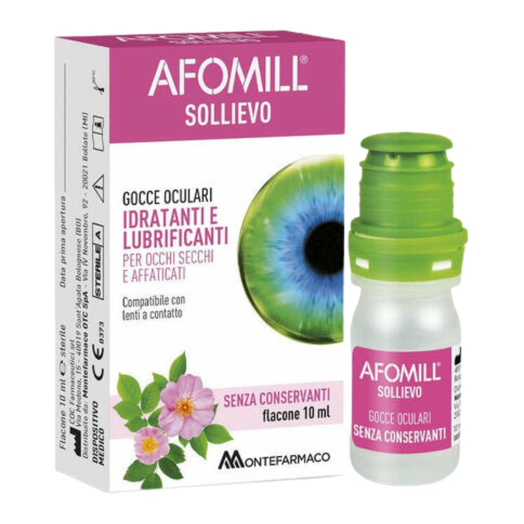 Afomill Sollievo Gocce Oculari con Acido Ialuronico 10 ml