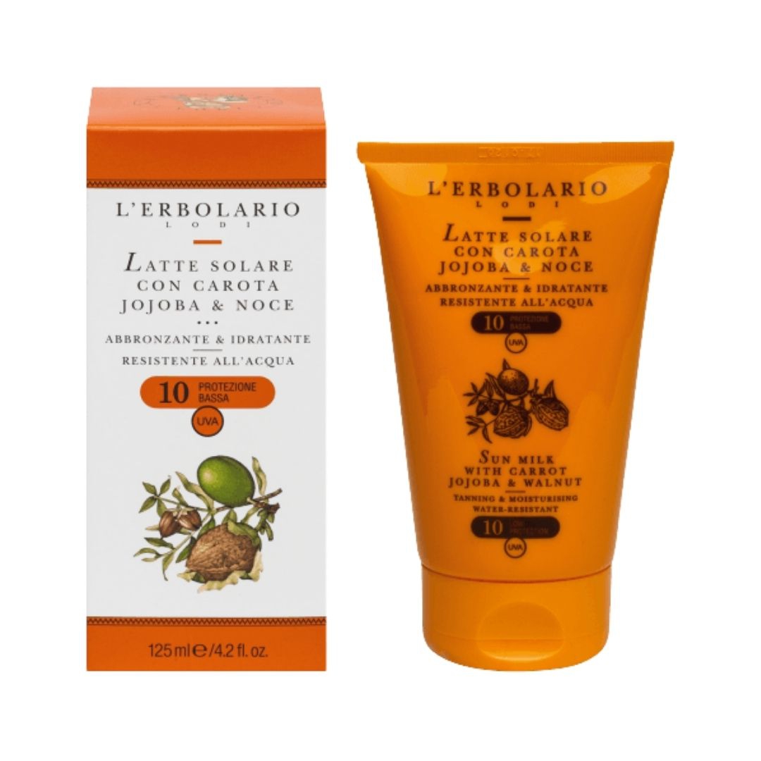 L Erbolario Latte Solare SPF10 Protezione Bassa Viso e Corpo 125 ml