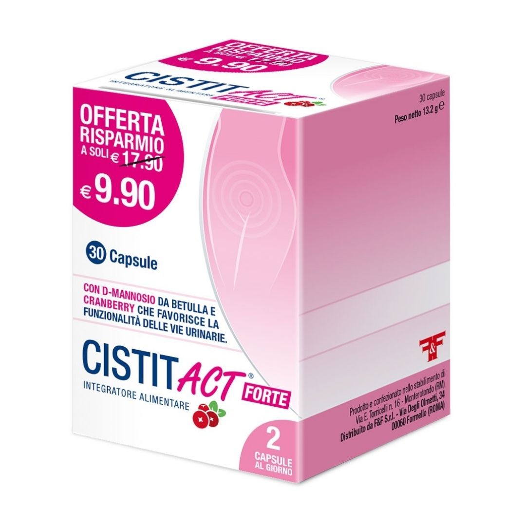 Cistit Act Forte Integratore per le Vie Urinarie 30 Capsule