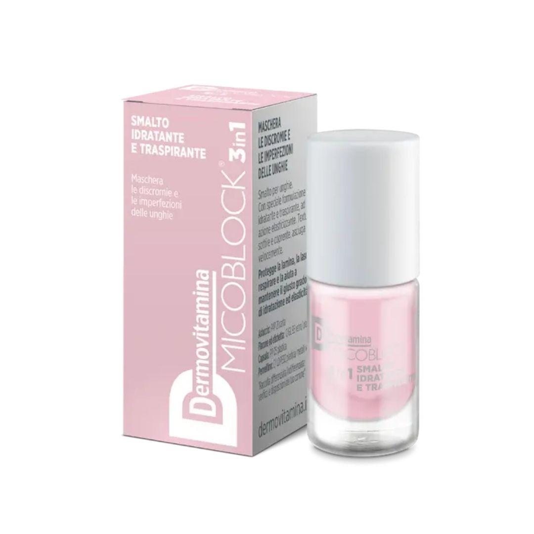 Dermovitamina Micoblock 3 In 1 Smalto Idratante E Traspirante Rosa Chiaro 5ml