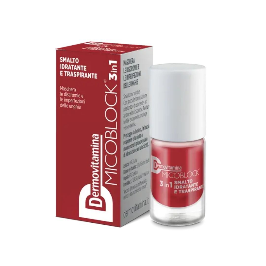 Dermovitamina Micoblock 3 In 1 Smalto Idratante E Traspirante Rosso Mattone 5ml