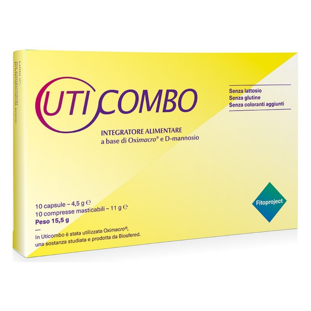 Fitoproject Uticombo Integratore per le Vie Urinarie 10cps+10cpr Masticabili