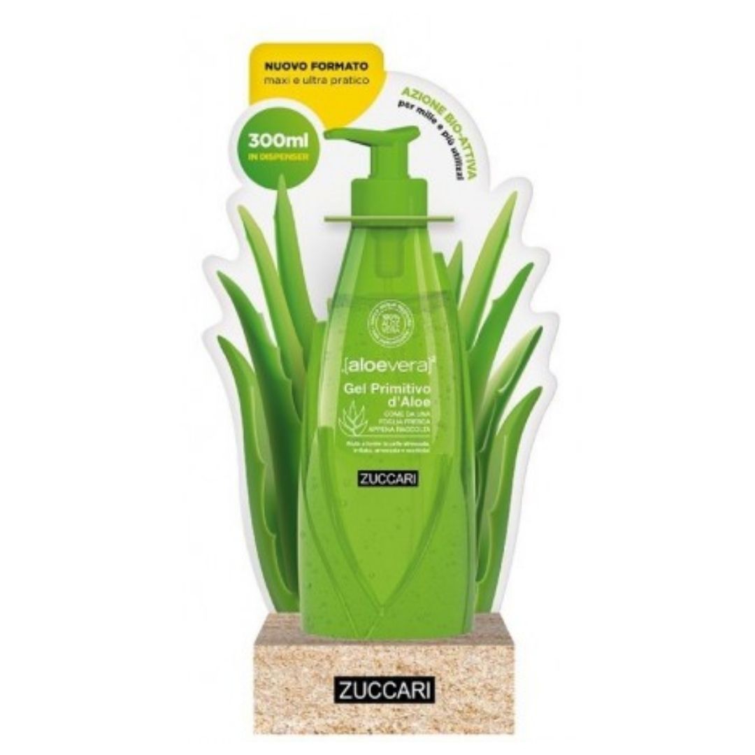 Zuccari Aloevera2 Gel Primitivo con Dispenser Idratante e Lenitivo 300 ml