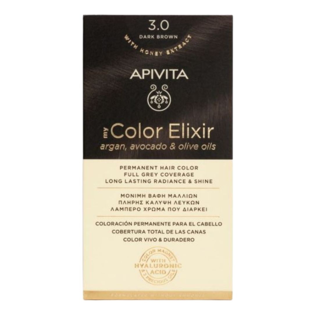 Apivita Hair Color Kit Tinta per Capelli N3.0 Castano scuro