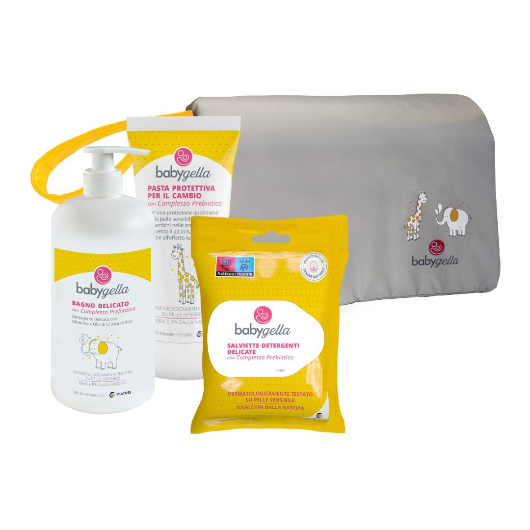 Babygella Trousse Prebiotic Bagno+Salviette+Pasta Protettiva