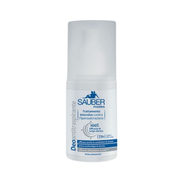Sauber Deodorante Antitraspirante Per L'Ipersudorazione 72h Vapo No-Gas 75 ml