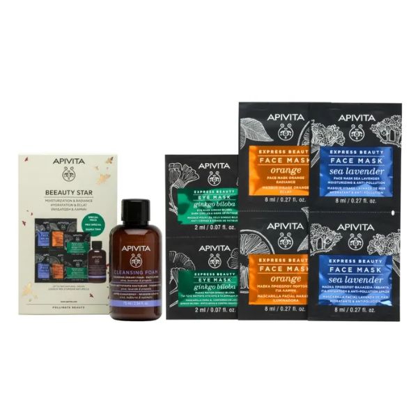 Apivita Pro 3 Express Mini Foam Maschera Viso + Occhi + Mousse Detergente