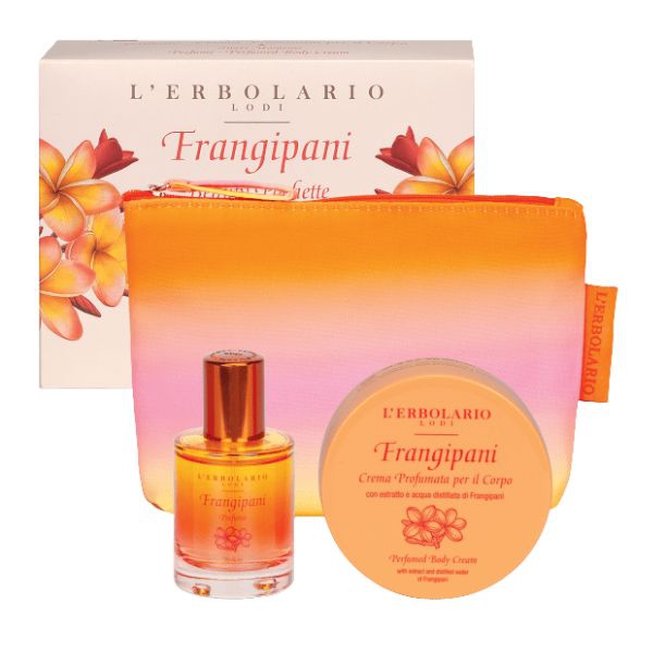 L'Erbolario Frangipani Profumo 30 ml + Crema Corpo 75 ml + Pochette
