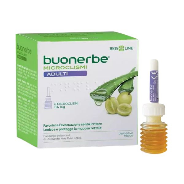 Bios Line Buonerbe Microclismi Adulti Per Il Transito Intestinale 6 Pezzi