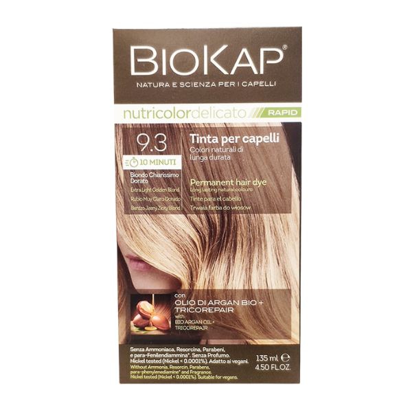 Biokap Nutricolor Delicato Rapid Tinta Capelli 9.3 Biondo Chiarissimo Dorato