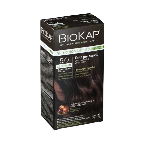 Biokap Nutricolor Delicato Rapid Tinta Capelli Colore 5.0Castano Chiaro Naturale