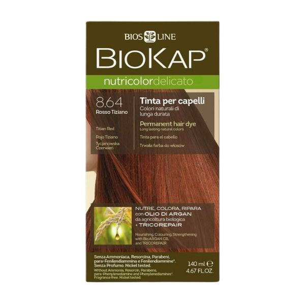 Biokap Nutricolor Delicato Tinta Per Capelli Colore 8.64 Rosso Tiziano